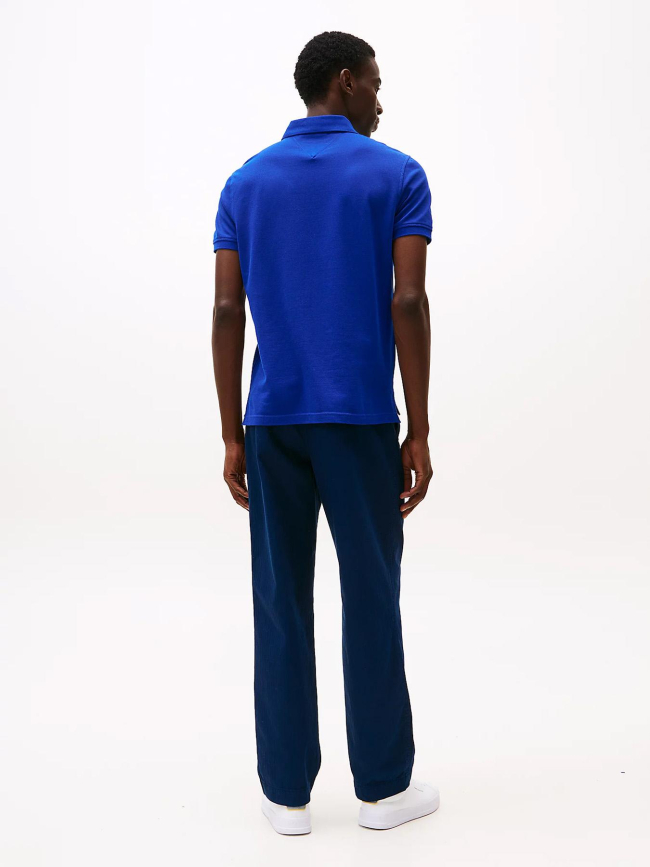 Polo 1985 regular en piqué texturé bleu homme - Tommy Hilfiger