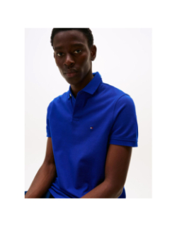 Polo 1985 regular en piqué texturé bleu homme - Tommy Hilfiger