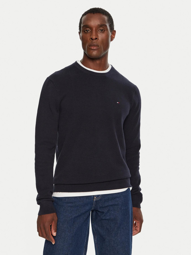 Pull essential structure bleu marine homme - Tommy Hilfiger