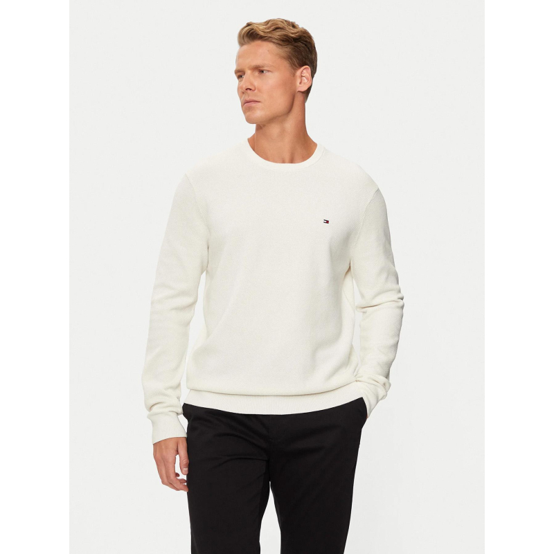Pull essential structure blanc homme - Tommy Hilfiger