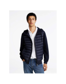Veste bi-matière mix media bleu marine homme - Tommy Hilfiger