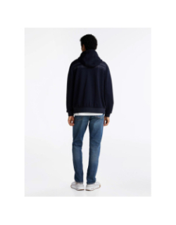 Veste bi-matière mix media bleu marine homme - Tommy Hilfiger