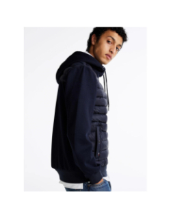 Veste bi-matière mix media bleu marine homme - Tommy Hilfiger