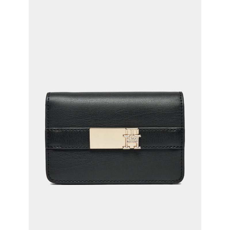 Portefeuille en cuir heritage noir femme - Tommy Hilfiger