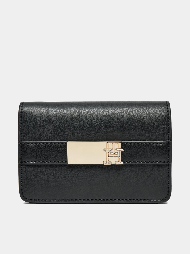 Portefeuille en cuir heritage noir femme - Tommy Hilfiger