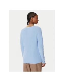 Pull uni col v logo bleu femme - Tommy Hilfiger