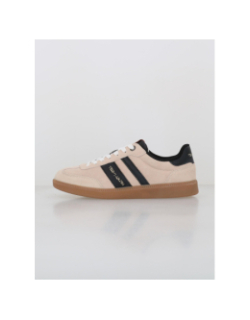 Baskets suédé retro beige noir homme - Teddy Smith