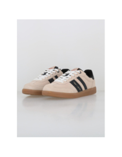 Baskets suédé retro beige noir homme - Teddy Smith