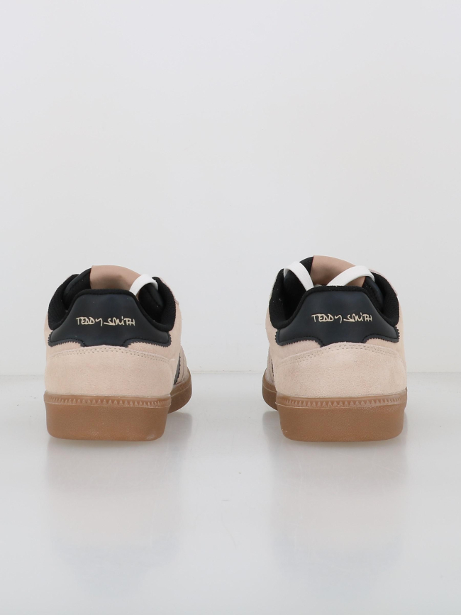 Baskets suédé retro beige noir homme - Teddy Smith