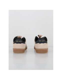 Baskets suédé retro beige noir homme - Teddy Smith