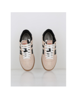 Baskets suédé retro beige noir homme - Teddy Smith