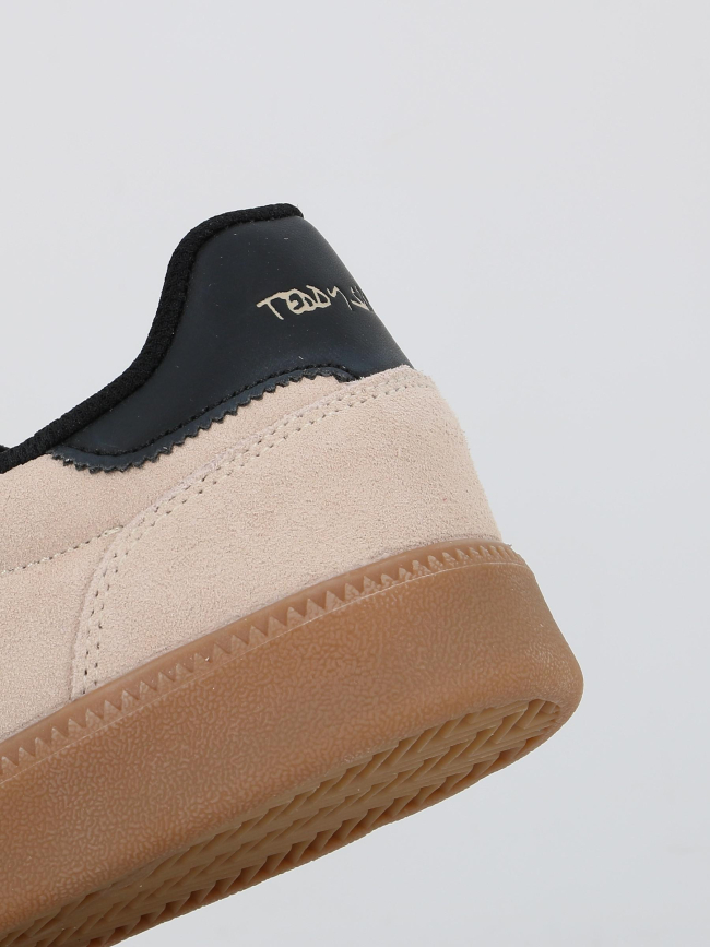Baskets suédé retro beige noir homme - Teddy Smith