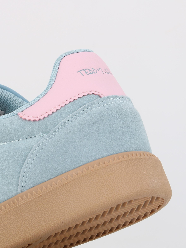 Baskets suédé retro bleu rose jaune femme - Teddy Smith
