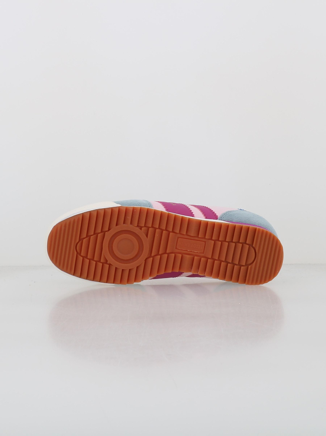 Baskets en cuir suédé serraje rose bleu femme - Teddy Smith