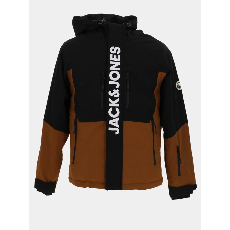 Veste de ski alpine marron noir homme - Jack & Jones