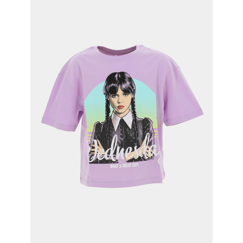 T-shirt série mercredi dyp relax violet fille - Name It