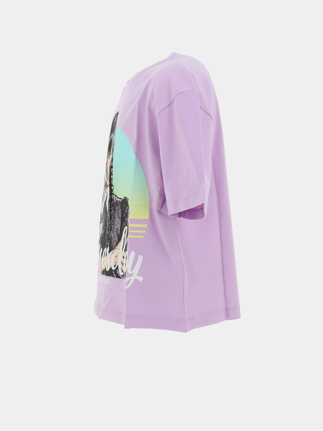 T-shirt série mercredi dyp relax violet fille - Name It