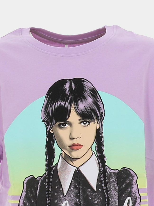 T-shirt série mercredi dyp relax violet fille - Name It