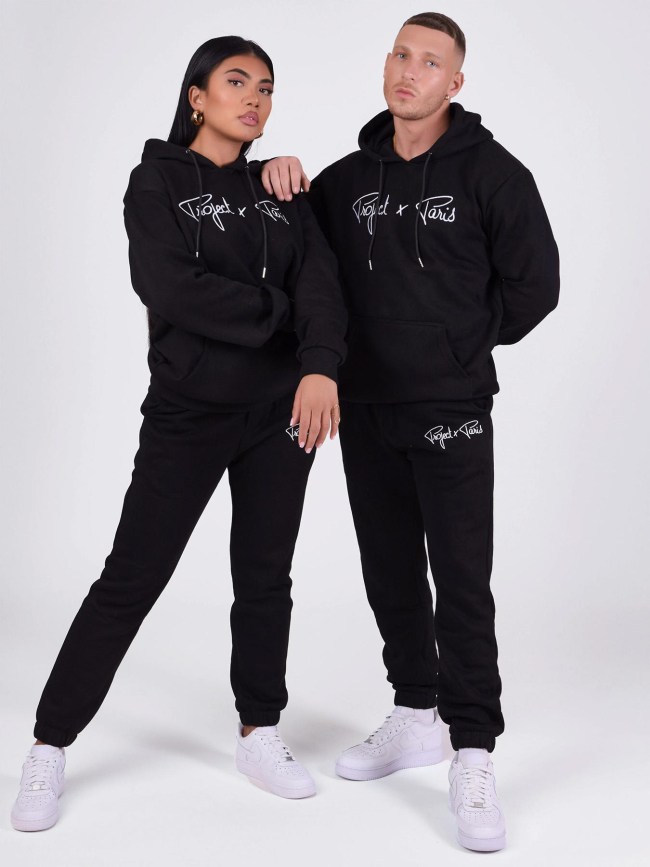 Pantalon jogging logo brodé noir homme - Project x Paris
