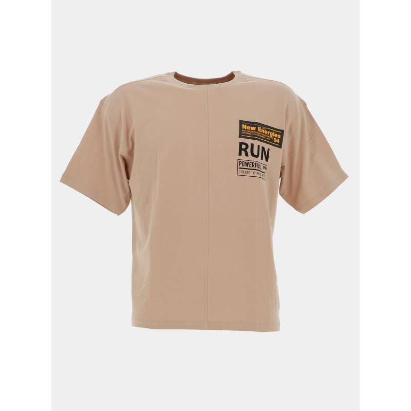 T-shirt loose lauven beige garçon - Name It
