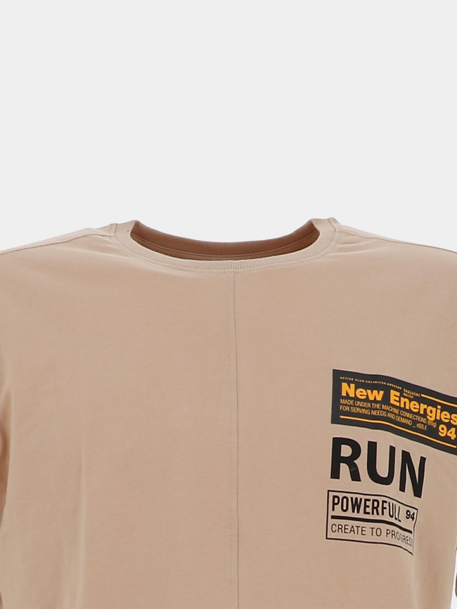 T-shirt loose lauven beige garçon - Name It