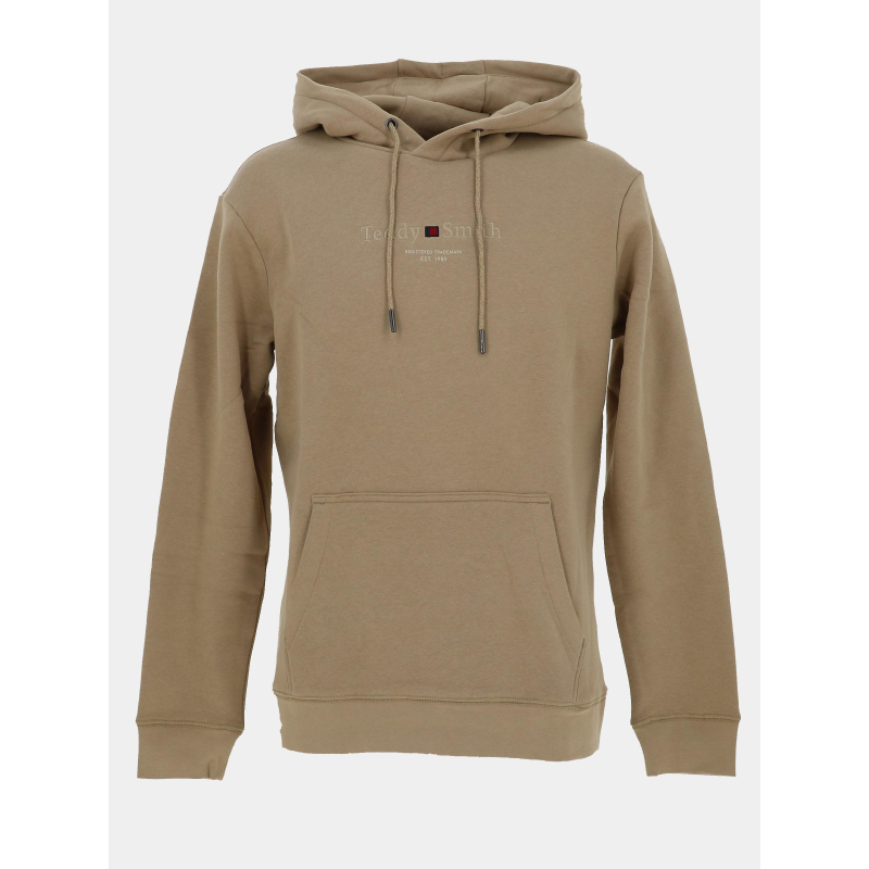 Sweat à capuche s-jim beige homme - Teddy Smith