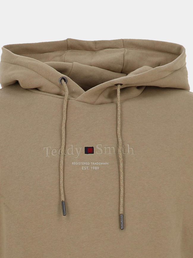 Sweat à capuche s-jim beige homme - Teddy Smith