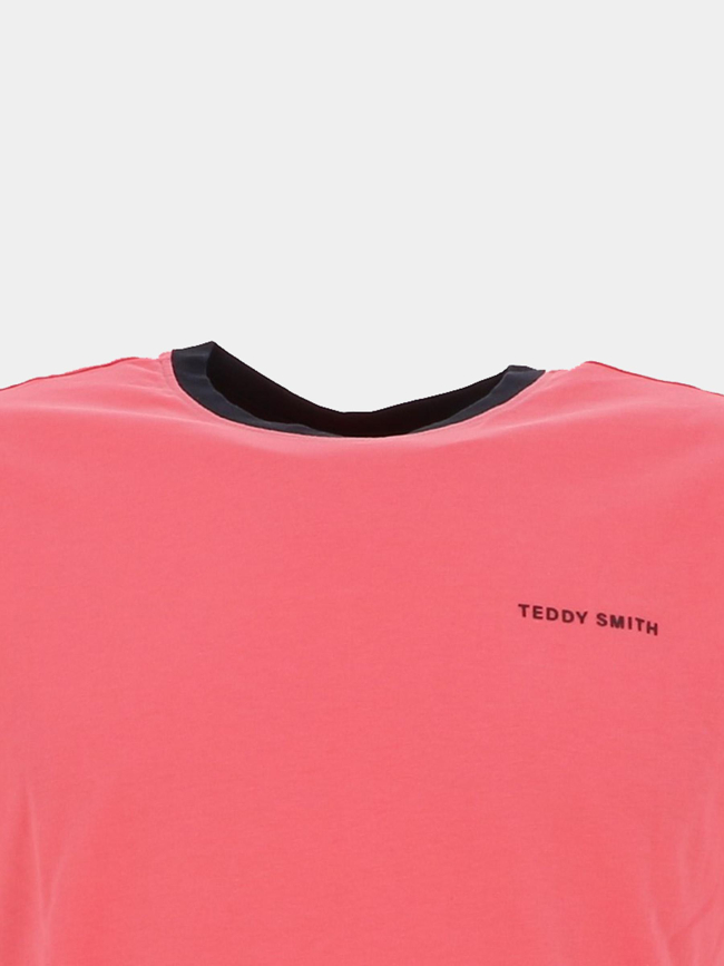 T-shirt à manches courtes the tee 2 corail homme - Teddy Smith