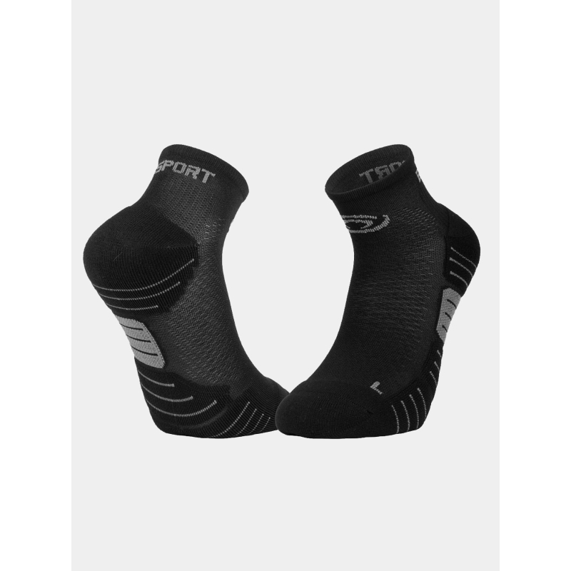 Paire de socquettes de running scr one noir adulte - BV Sport