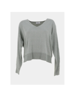 Pull col v pailleté lizie vert femme - Teddy Smith