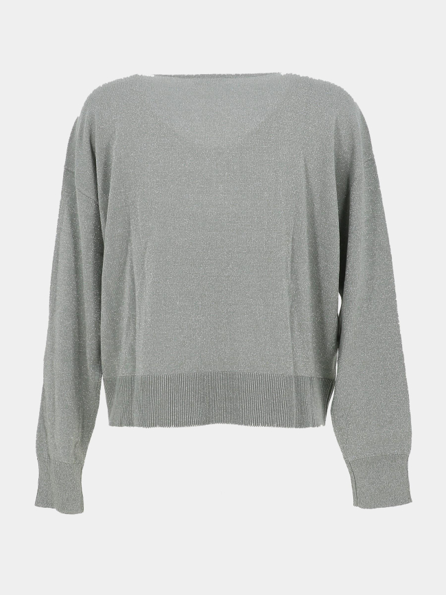 Pull col v pailleté lizie vert femme - Teddy Smith