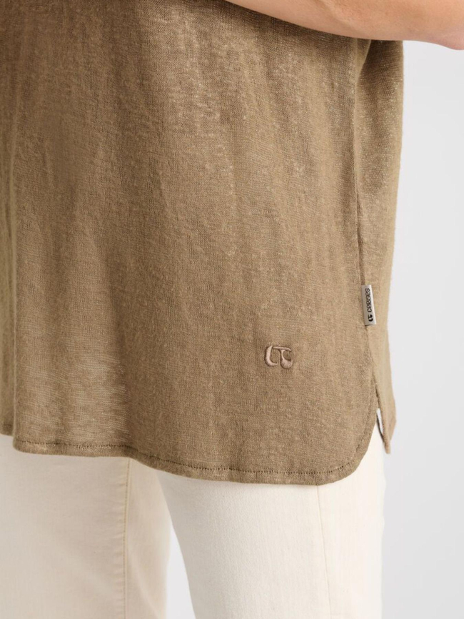 T-shirt effet brillant pati marron femme - Le Temps Des Cerises