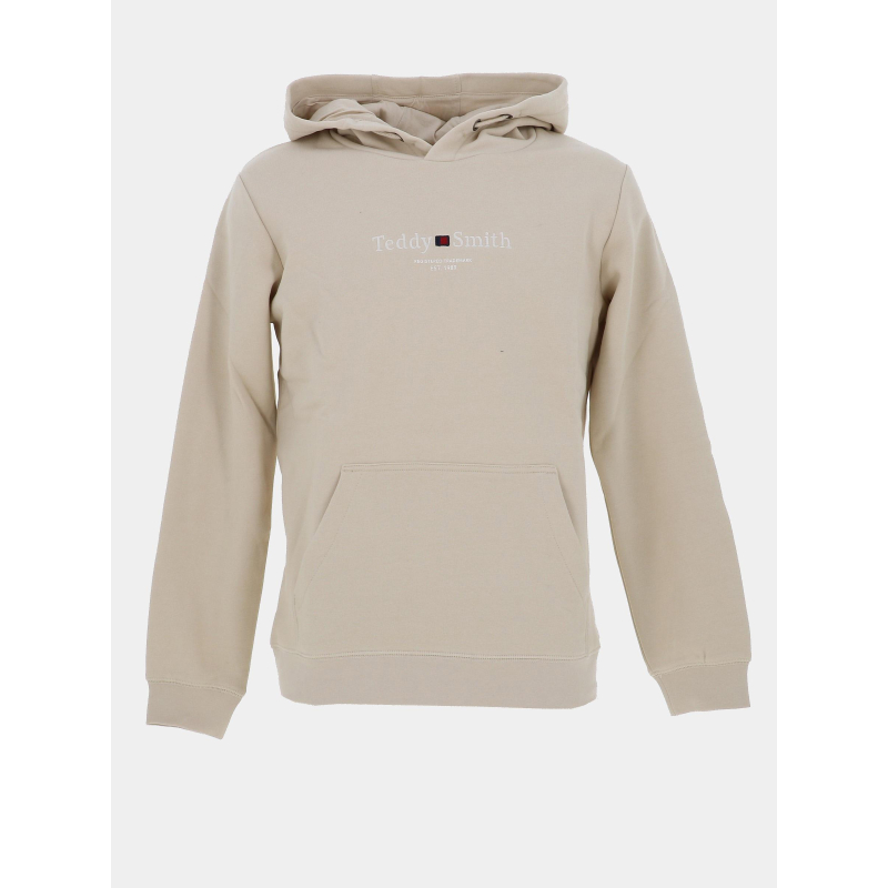 Sweat à capuche s-jim beige enfant - Teddy Smith