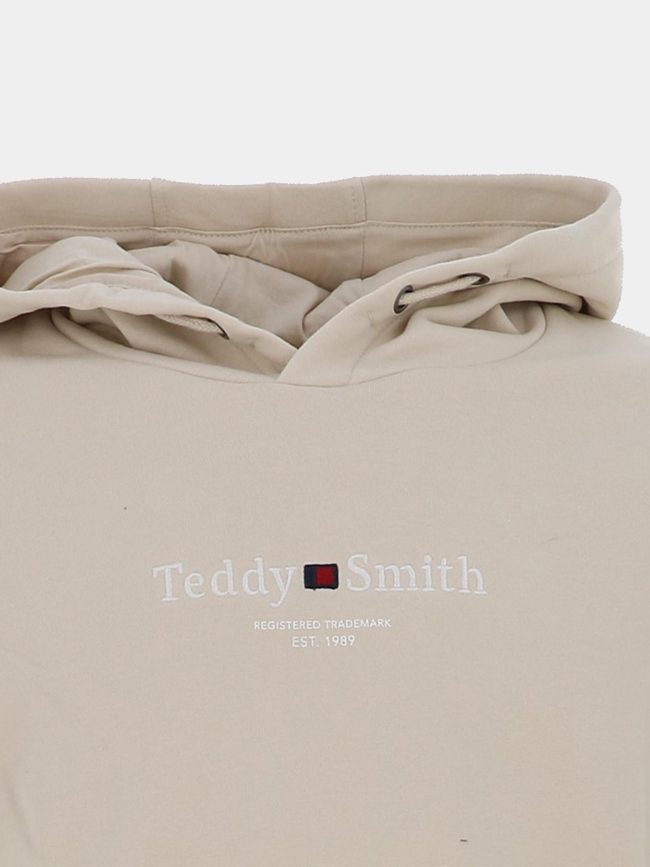 Sweat à capuche s-jim beige enfant - Teddy Smith