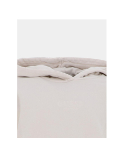 Sweat à capuche oversize active top écru fille - Guess