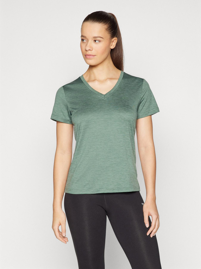 T-shirt de sport à col en v onpcore lofe vert femme - Only