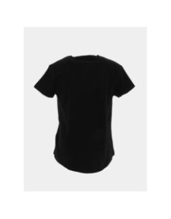 T-shirt manches courtes logo effet pailleté rose noir fille - Guess