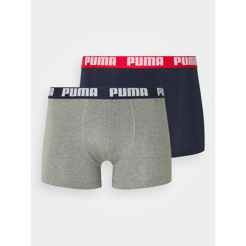 Pack de 2 boxers everyday basic bleu et gris homme - Puma