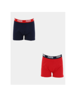 Pack de 2 boxers everyday basic bleu et rouge garçon - Puma