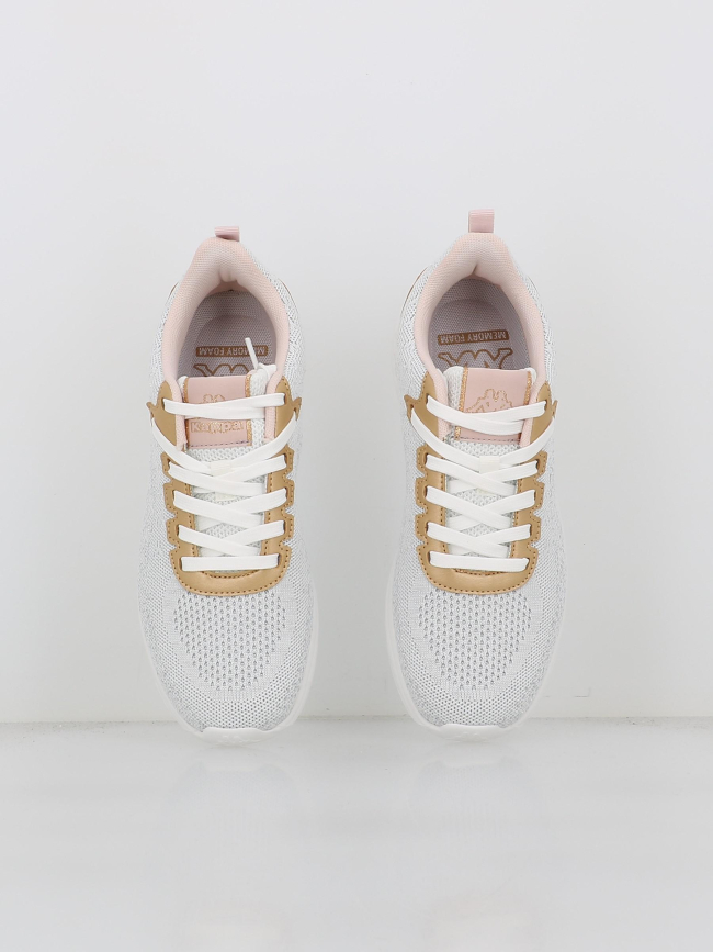 Baskets pailletées rostie blanc femme - Kappa