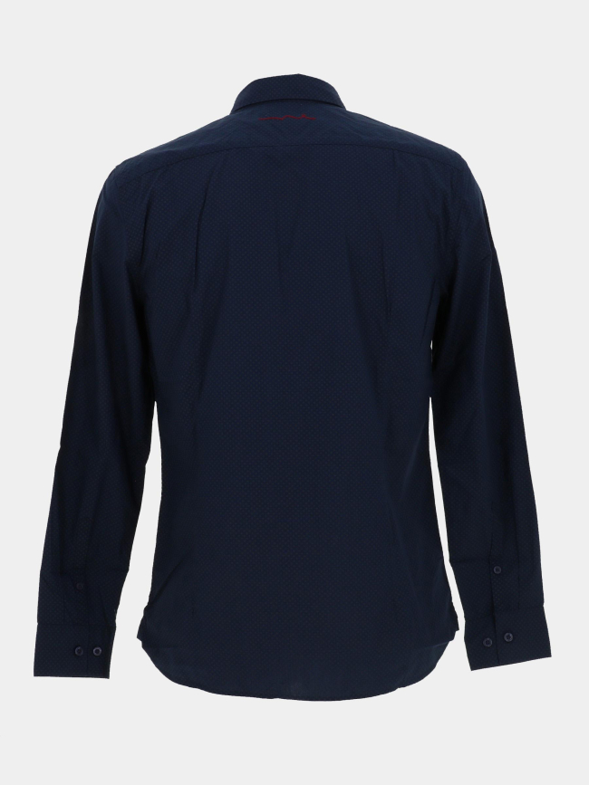 Chemise à pois carton bleu marine homme - Teddy Smith