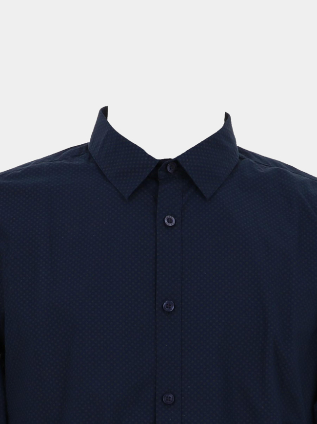 Chemise à pois carton bleu marine homme - Teddy Smith