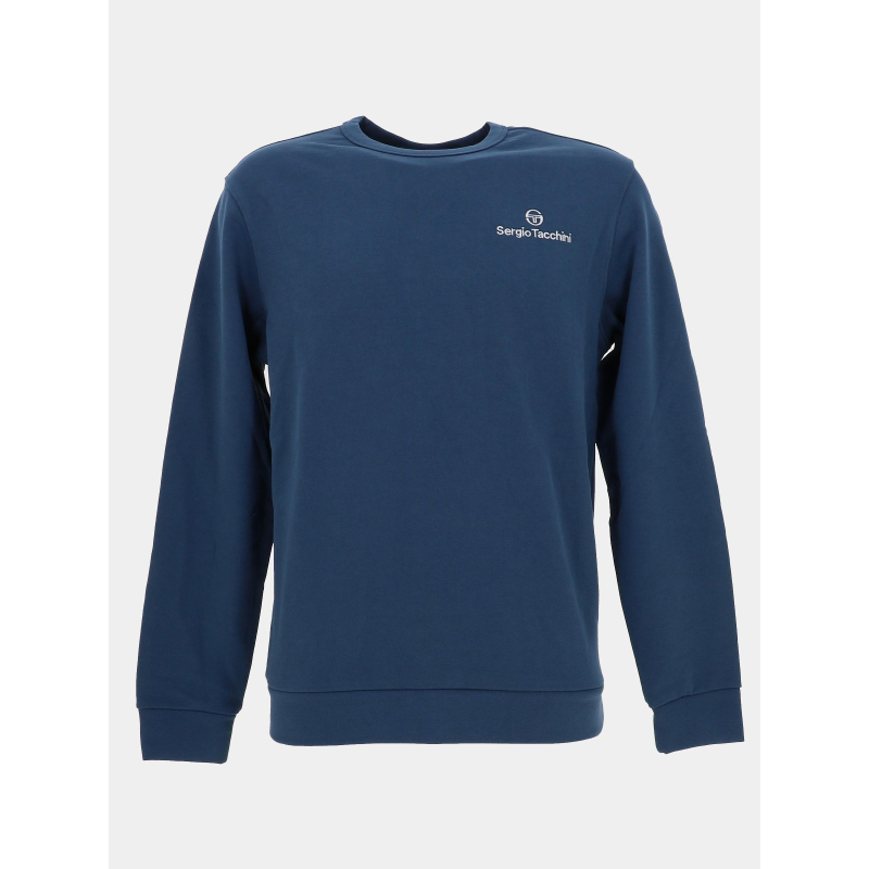 Sweat col rond uni nawala bleu homme - Sergio Tachinni