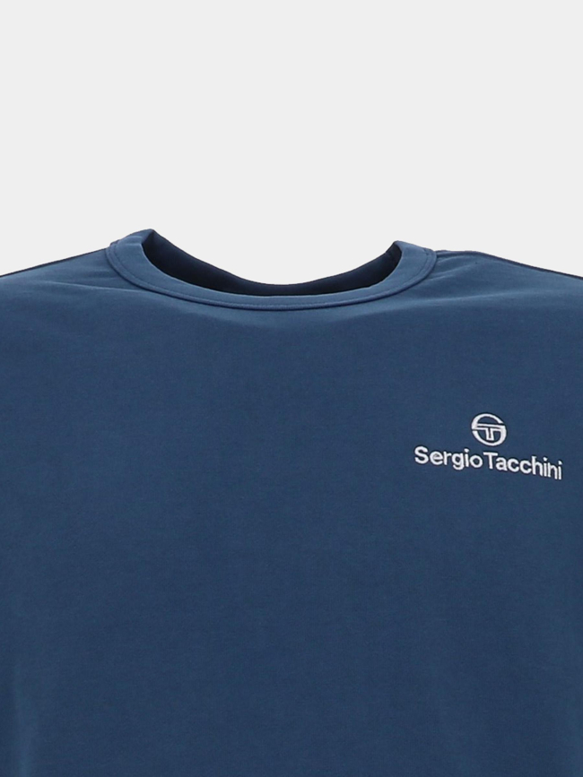 Sweat col rond uni nawala bleu homme - Sergio Tachinni