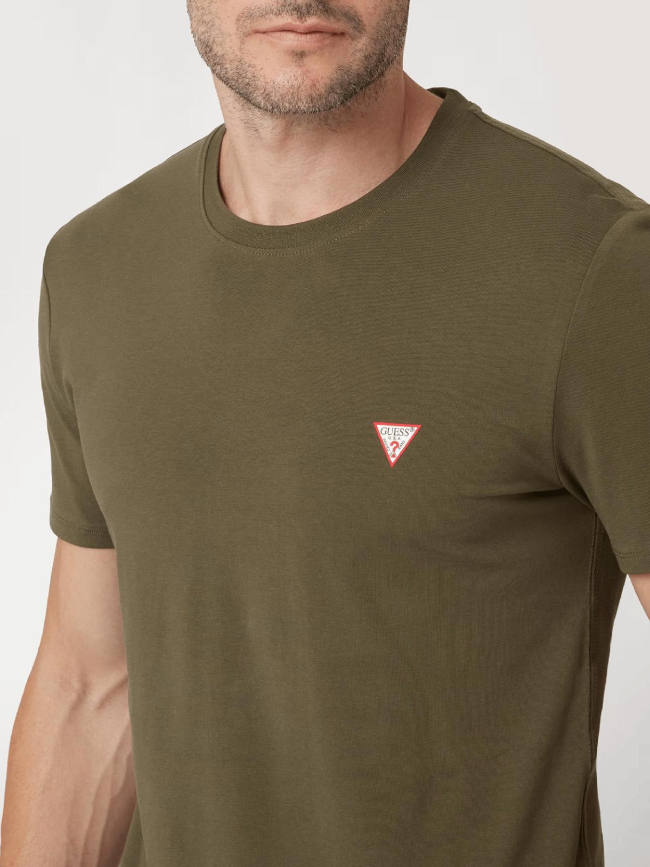 T-shirt à manches courtes core kaki homme - Guess