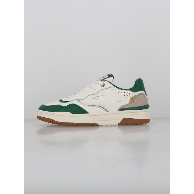Baskets chester ivy blanc vert homme - Pepe Jeans