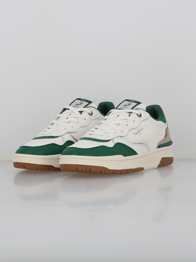 Baskets chester ivy blanc vert homme - Pepe Jeans
