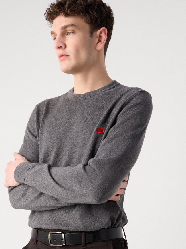 Pull fin san cassius gris homme - Hugo