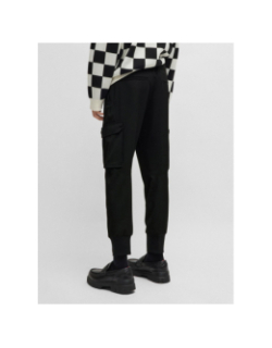 Pantalon slim fit en gabardine stretch noir homme - Hugo