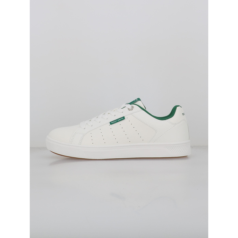 Baskets retro tennis blanc vert homme - Teddy Smith